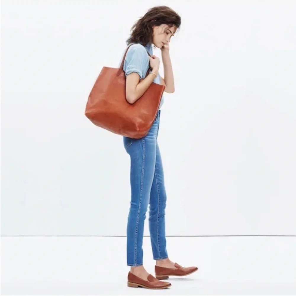 Madewell Transport Tote, Saddle, New with Tags - Picture 4 of 9